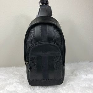 Coach Houston Pack with Baseball Stitch Black